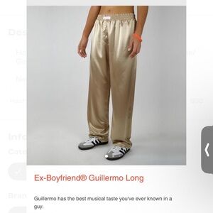 Hand Over ex-boyfriend Guillermo Long Satin Pants